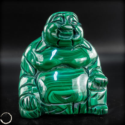 Sehr alte Malachit & Chrysocolla Skulptur Buddha , Kongo - 285,22 g