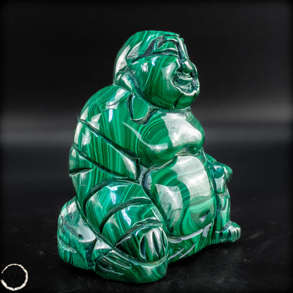 Sehr alte Malachit & Chrysocolla Skulptur Buddha , Kongo - 285,22 g