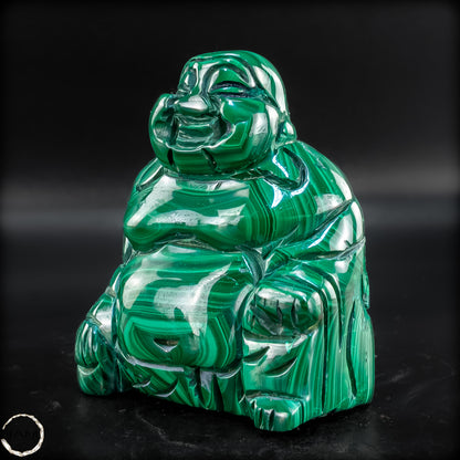 Sehr alte Malachit & Chrysocolla Skulptur Buddha , Kongo - 285,22 g