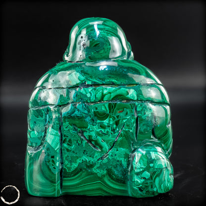 Sehr alte Malachit & Chrysocolla Skulptur Buddha , Kongo - 285,22 g