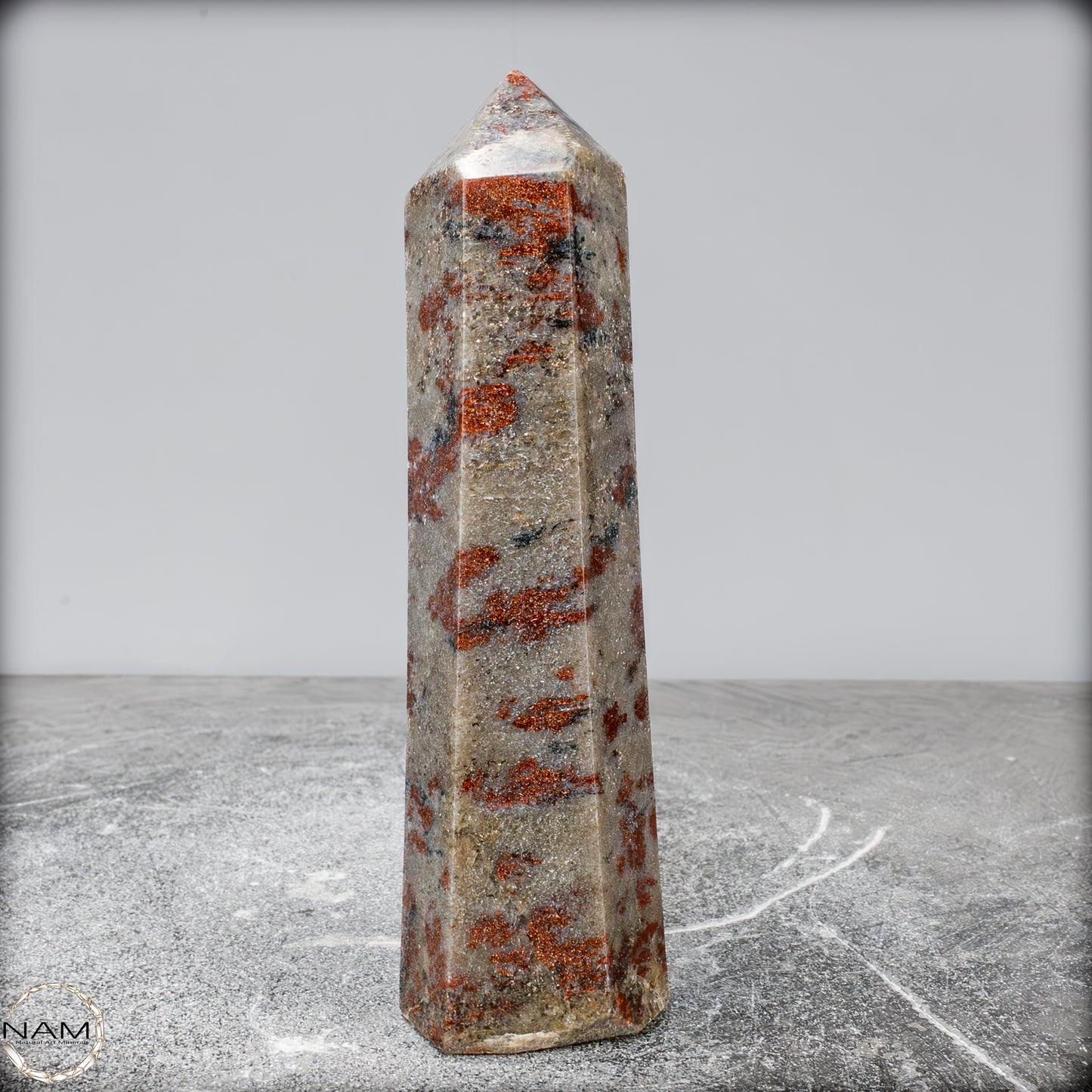 Natürliche Rote Aventurin Obelisk aus Madagaskar - 635,34g