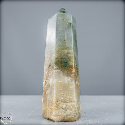 Natürliche Grüne-Quarzkristall Obelisk aus Brasilien - 728,15g