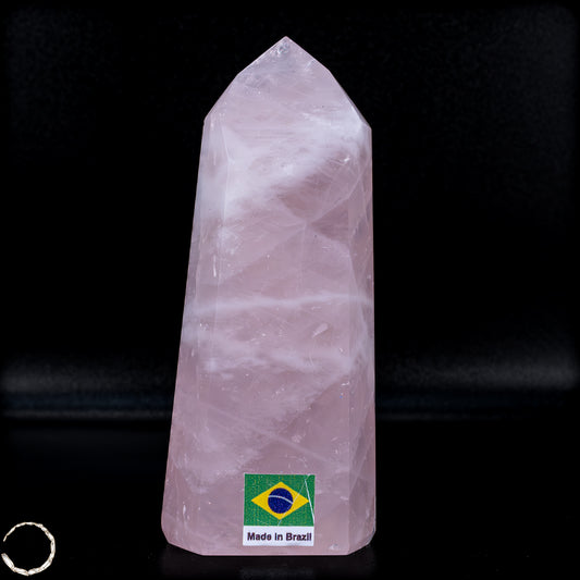 Natürlicher Rosenquarz-Kristall Obelisk aus Brasilien- 266,33g