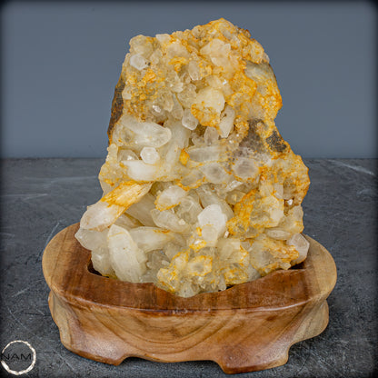 Natürliches Quarz-Kristallcluster auf Ständer aus Indonesien - 2308,65g