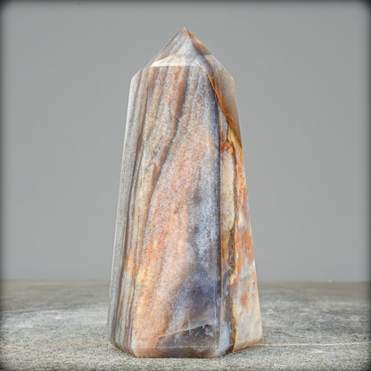 Natürlicher Jaspis-Achat Kristall-Obelisk - 503,87g