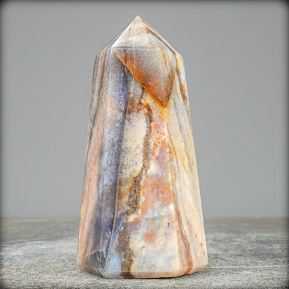 Natürlicher Jaspis-Achat Kristall-Obelisk - 503,87g