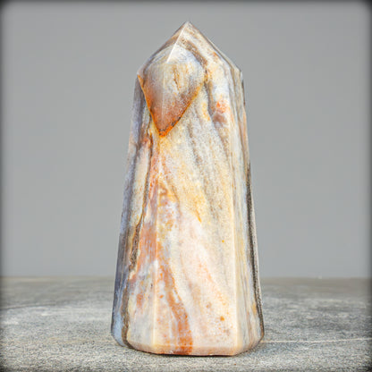 Natürlicher Jaspis-Achat Kristall-Obelisk - 503,87g