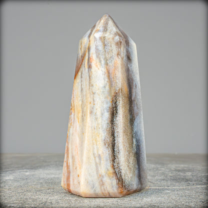 Natürlicher Jaspis-Achat Kristall-Obelisk - 503,87g