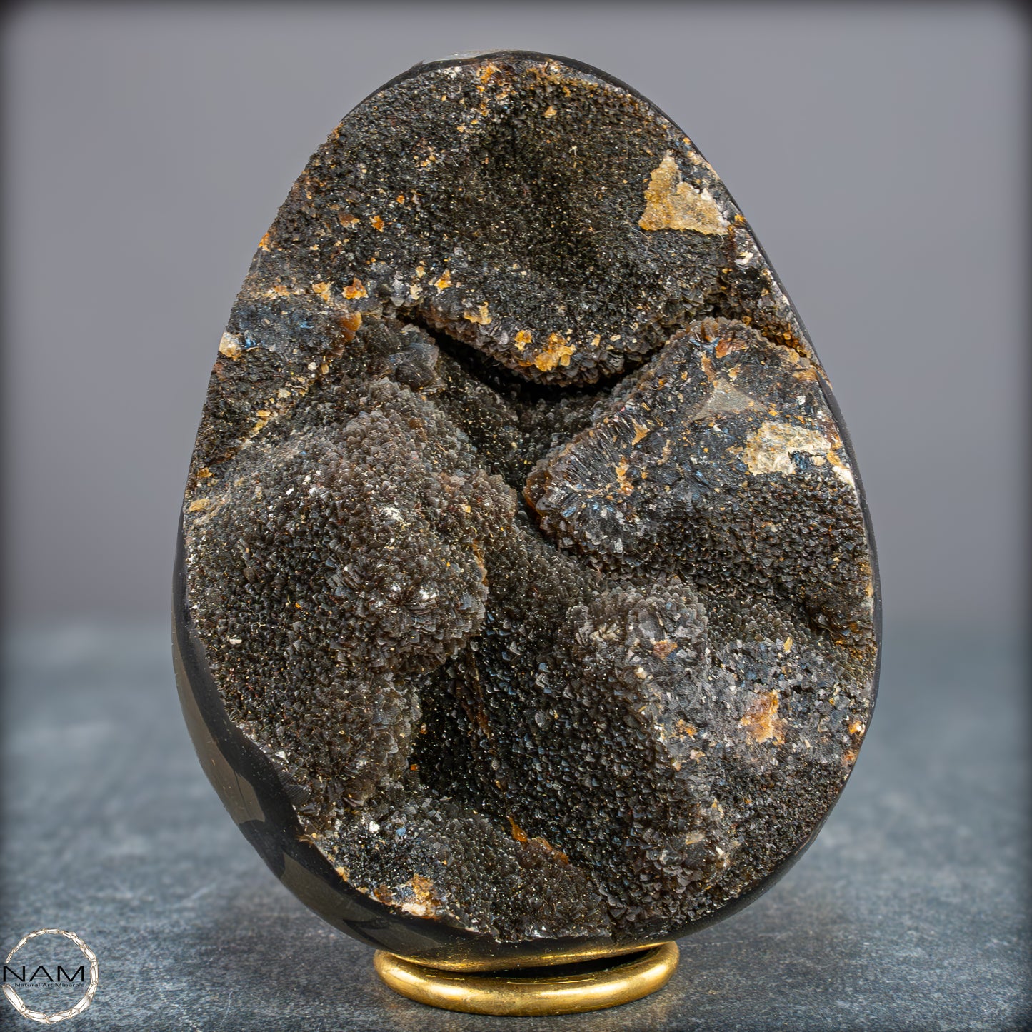 Natürliches Septarien Druse Ei mit Calcit Kristallen - 1354,33g