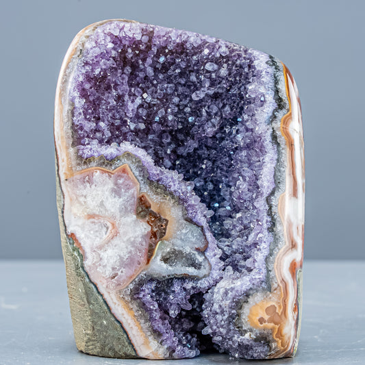 Natürliche Amethyst-Kristall Druse - 424,66g