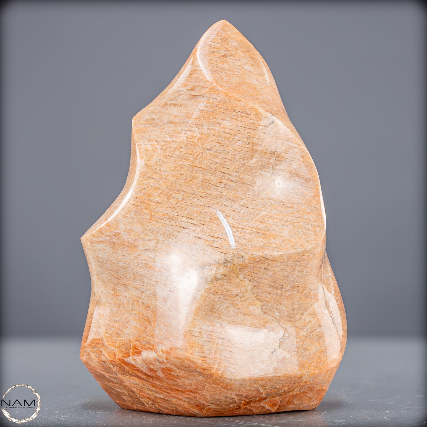 Natürliche Pfirsich-Mondstein Flamme - 1033,21g