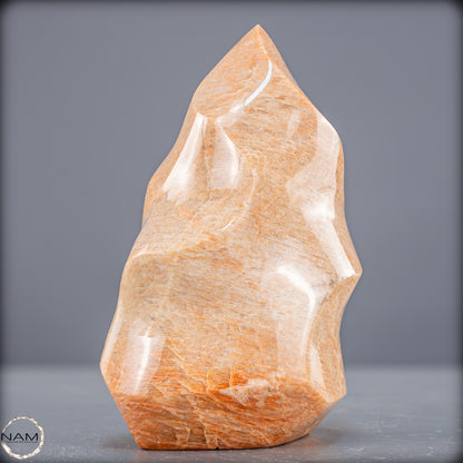 Natürliche Pfirsich-Mondstein Flamme - 1033,21g