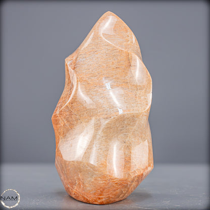 Natürliche Pfirsich-Mondstein Flamme - 1033,21g