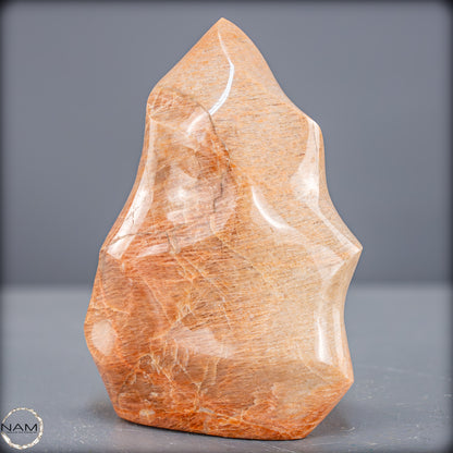 Natürliche Pfirsich-Mondstein Flamme - 1033,21g