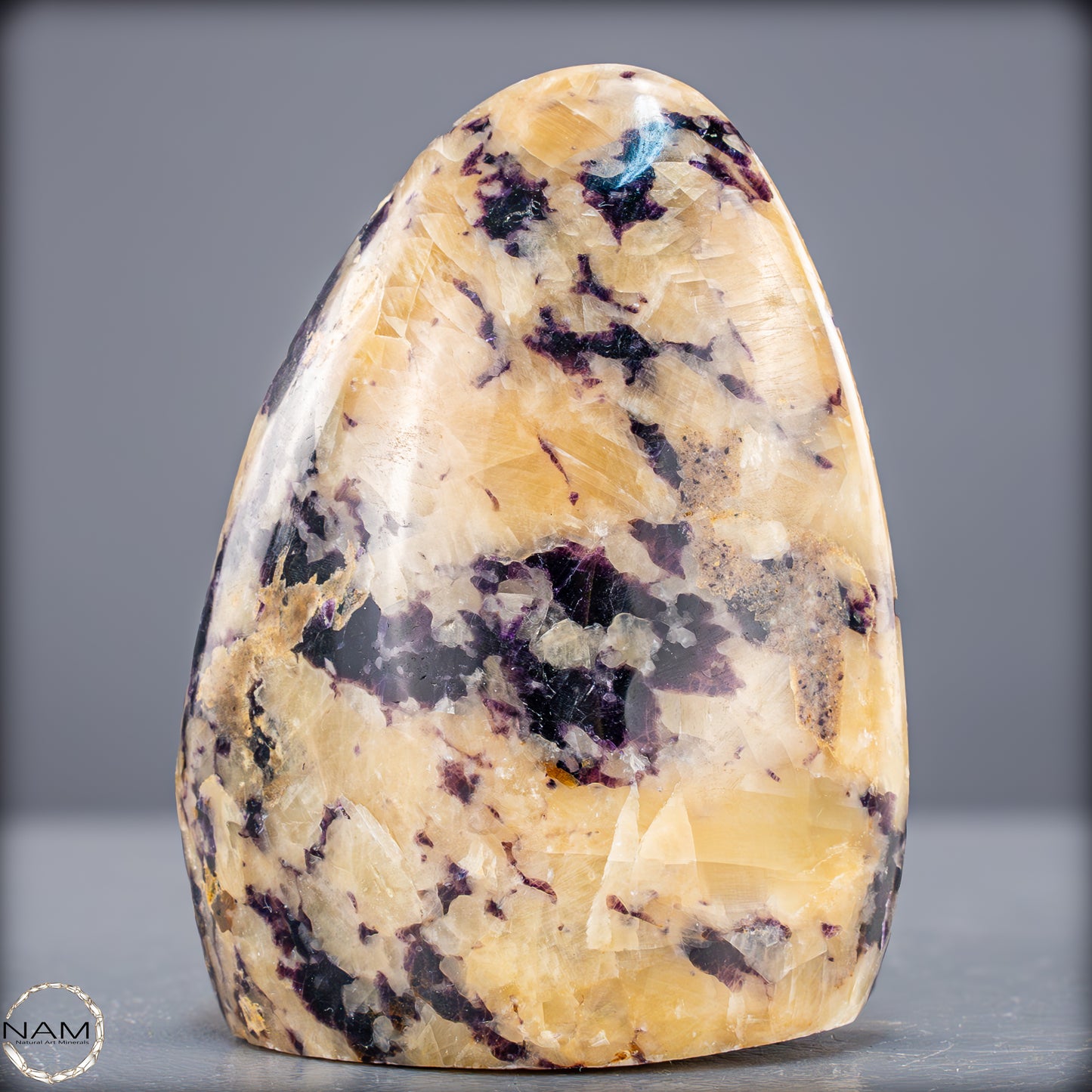 Seltene Natürliche Lila Fluorit-Calcit-Freiform - 691,99g