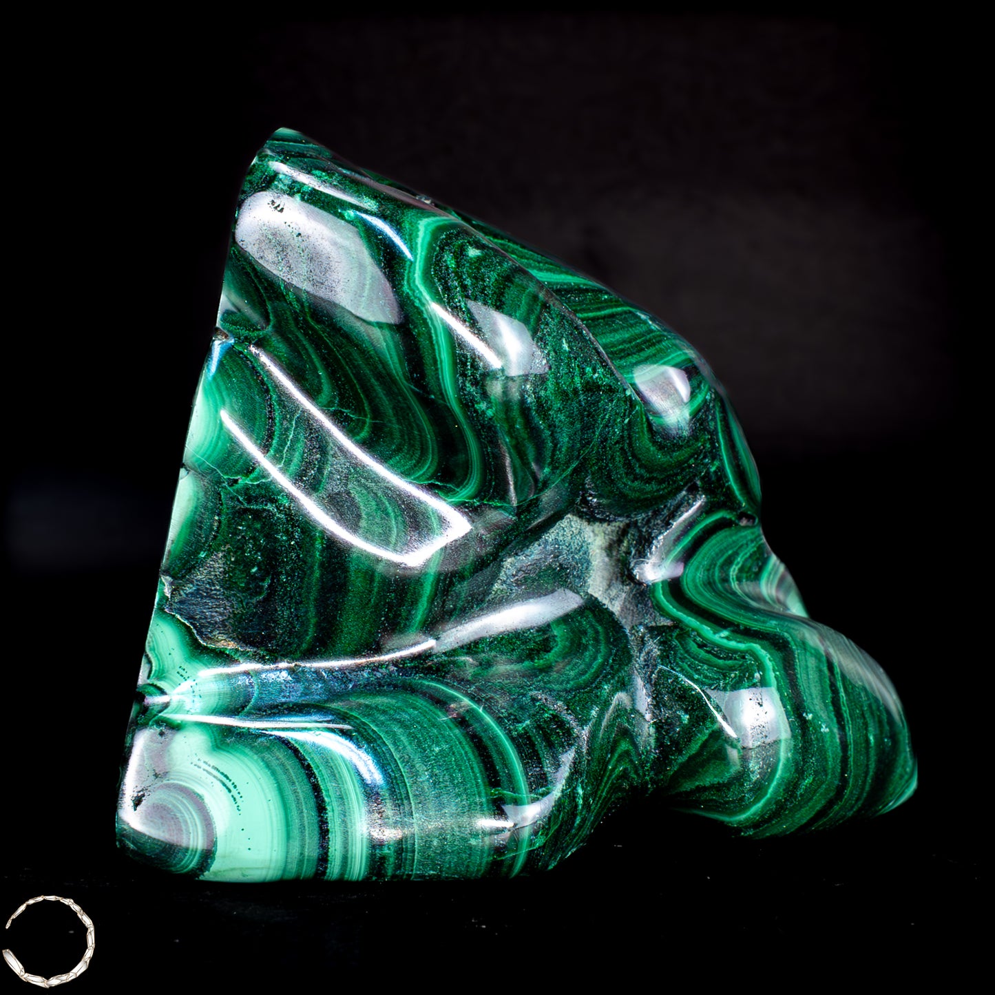 Natürliche Malachit und Chrysocolla Flamme, Kongo -291,19 g
