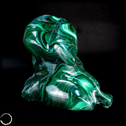 Natürliche Malachit und Chrysocolla Flamme, Kongo -291,19 g