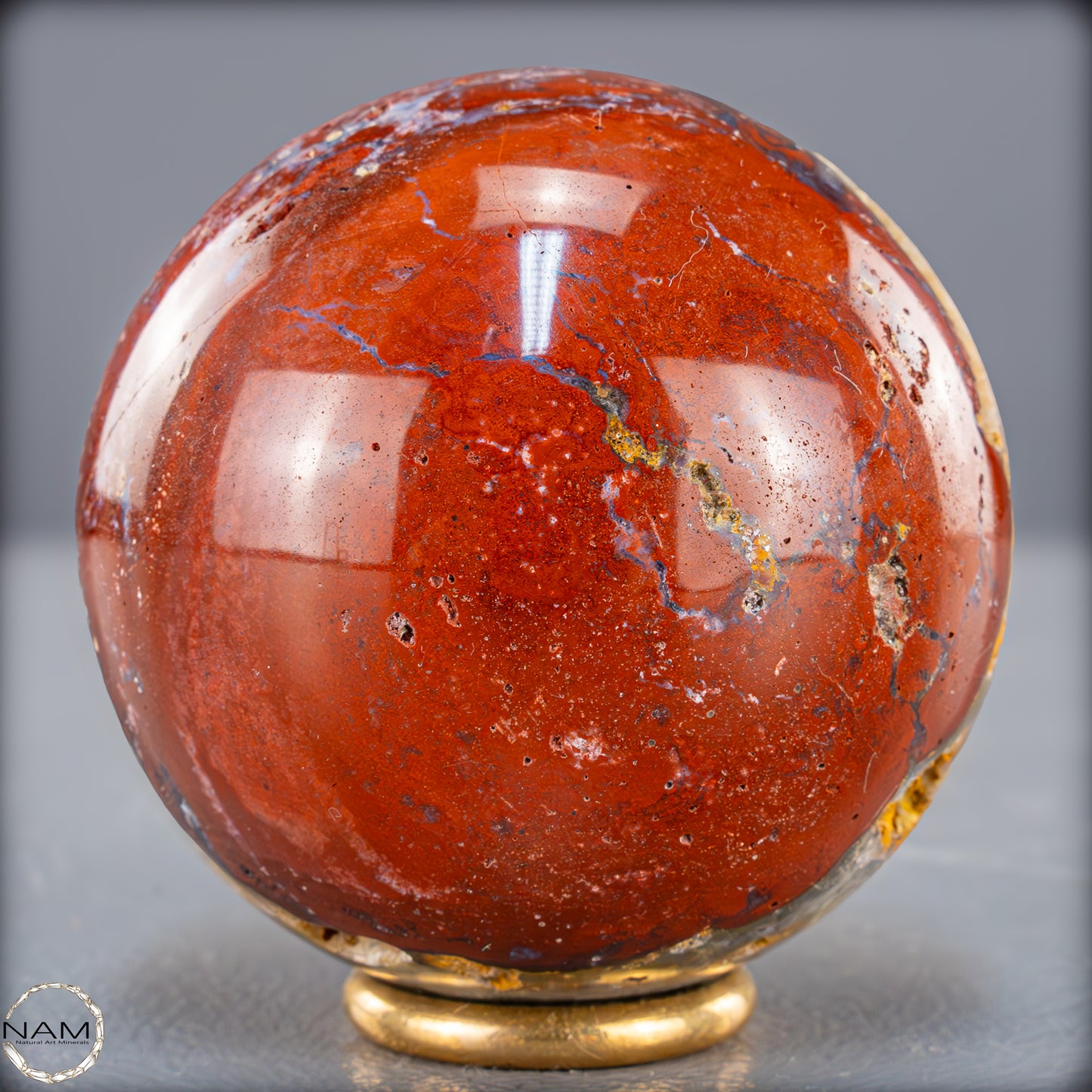 Natürliche Achat-Jasper-Kristall Kugel aus Indonesien, selten - 322,05g - 62mm