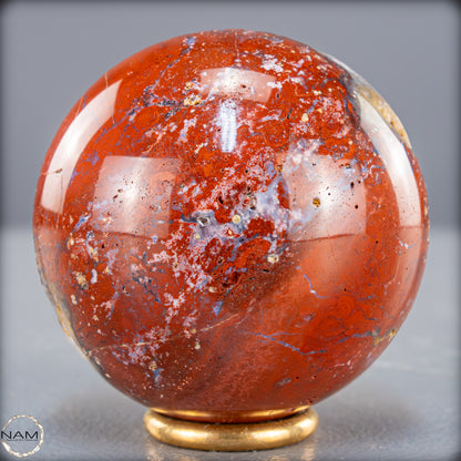 Natürliche Achat-Jasper-Kristall Kugel aus Indonesien, selten - 322,05g - 62mm