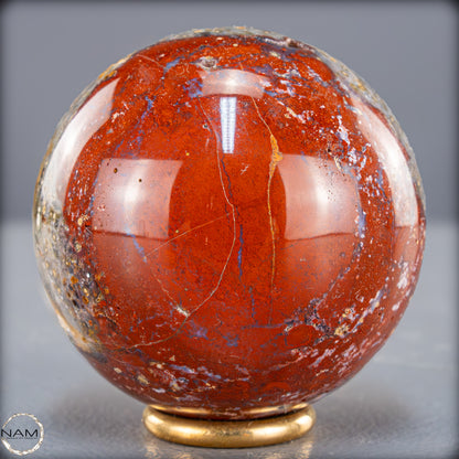 Natürliche Achat-Jasper-Kristall Kugel aus Indonesien, selten - 322,05g - 62mm