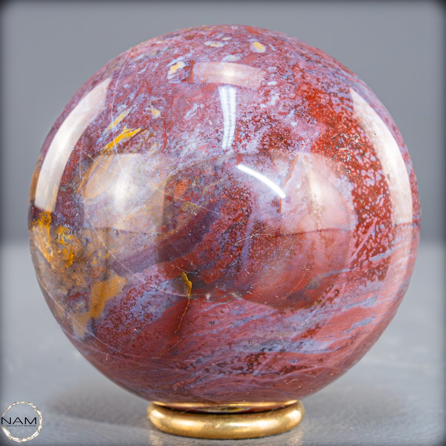 Natürliche Achat-Jasper-Kristall Kugel aus Indonesien, selten - 413,49g