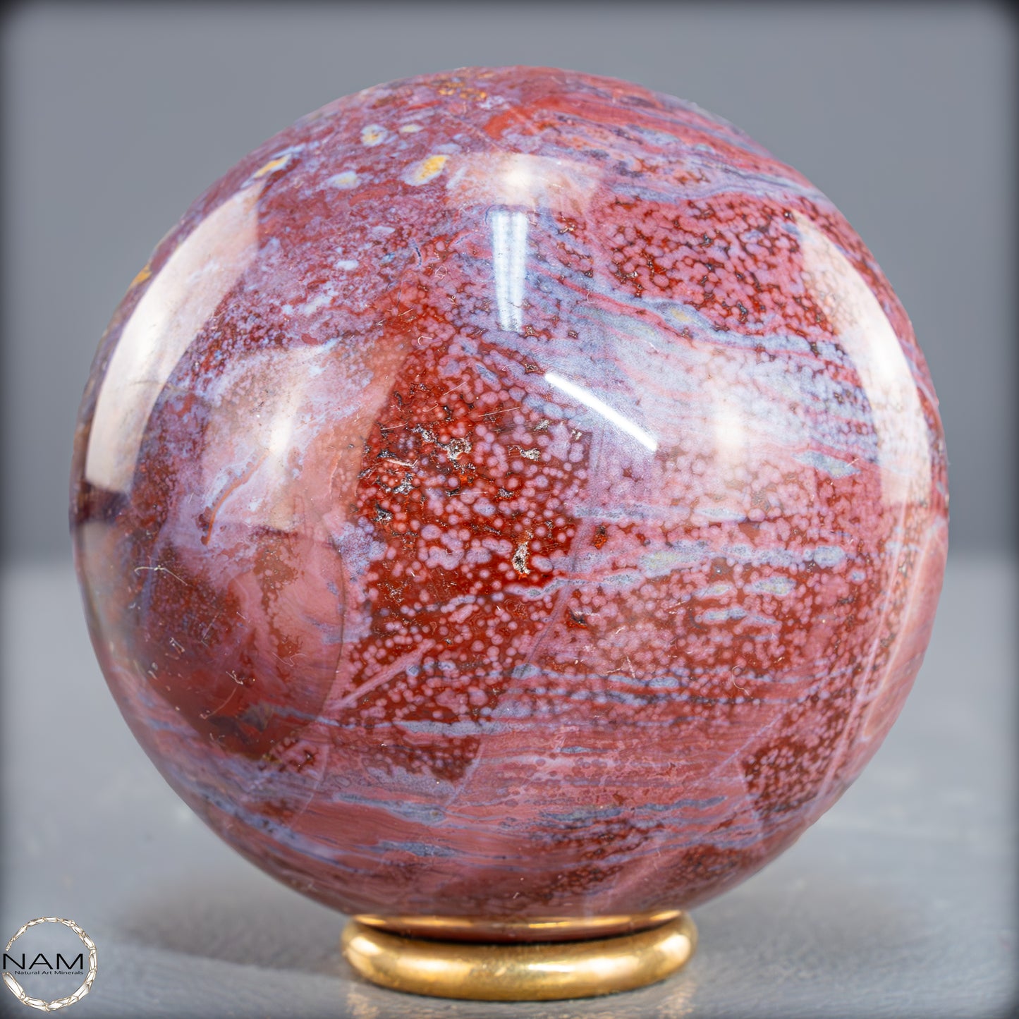 Natürliche Achat-Jasper-Kristall Kugel aus Indonesien, selten - 413,49g