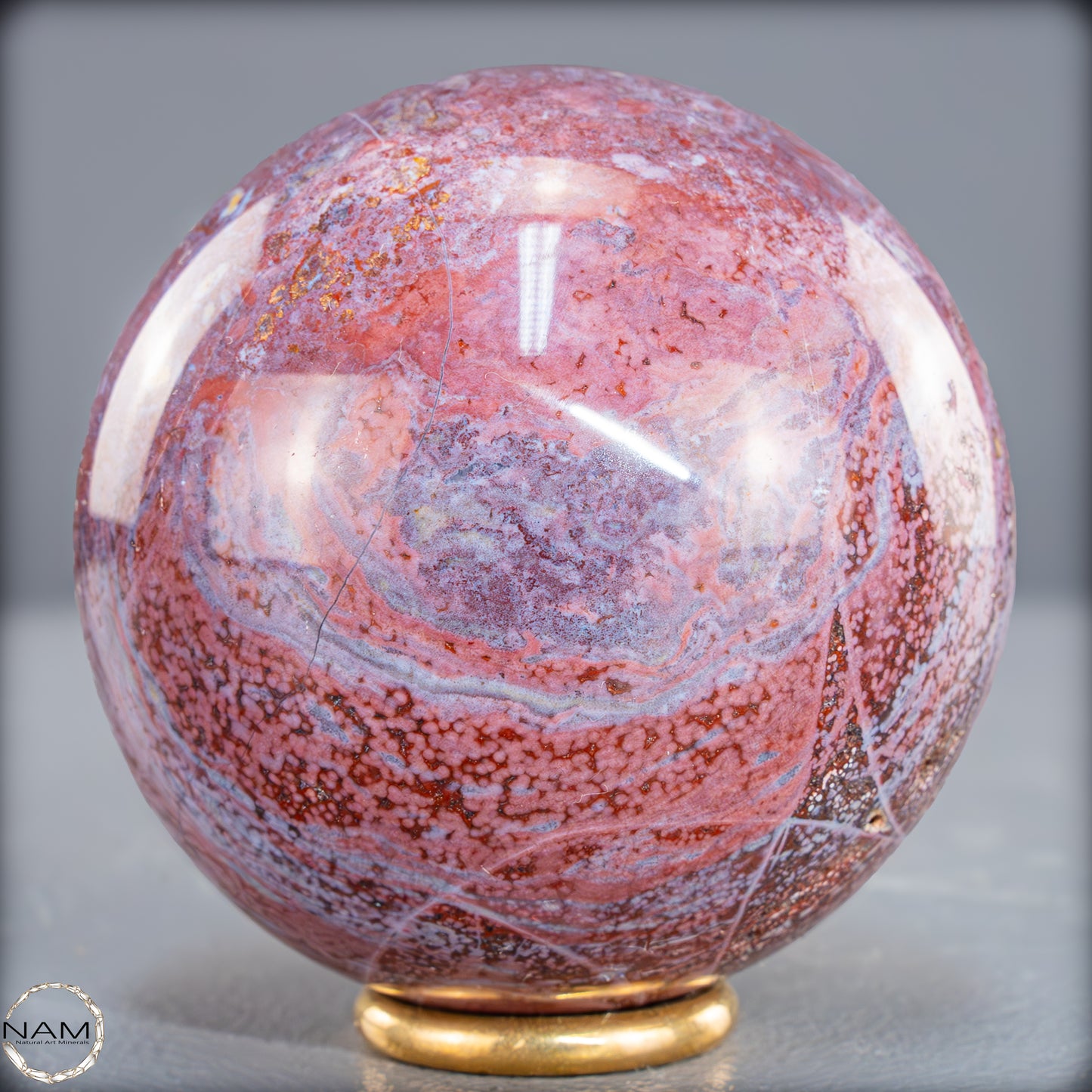 Natürliche Achat-Jasper-Kristall Kugel aus Indonesien, selten - 413,49g