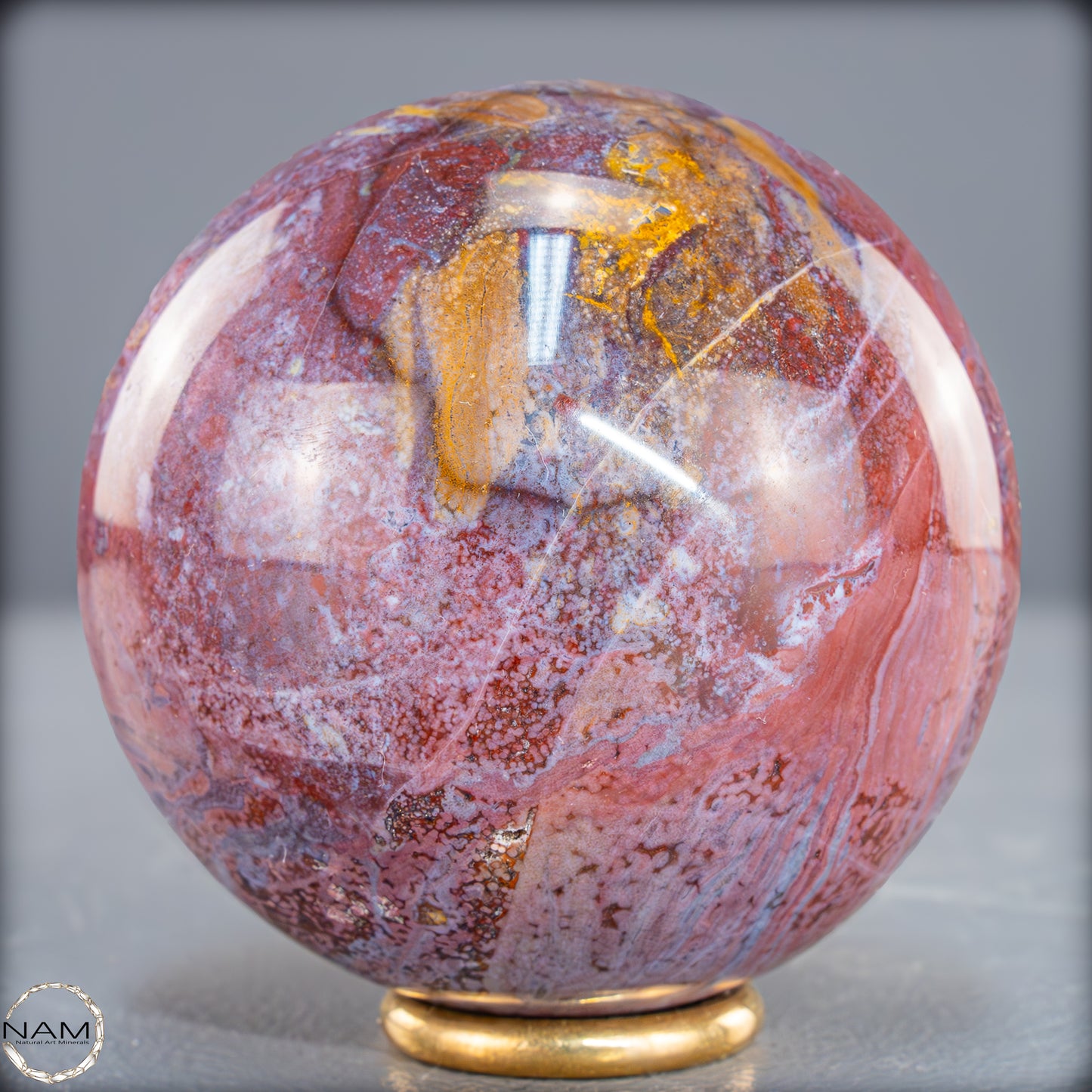 Natürliche Achat-Jasper-Kristall Kugel aus Indonesien, selten - 413,49g