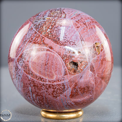 Natürliche Achat-Jasper-Kristall Kugel aus Indonesien, selten - 413,49g