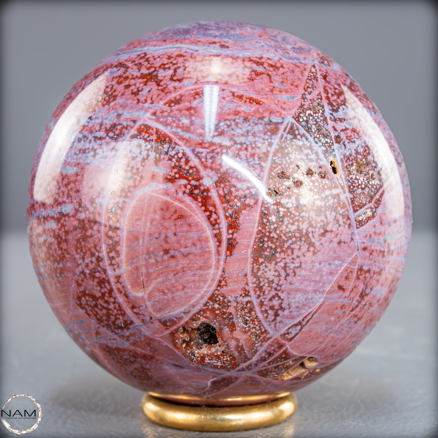 Natürliche Achat-Jasper-Kristall Kugel aus Indonesien, selten - 413,49g