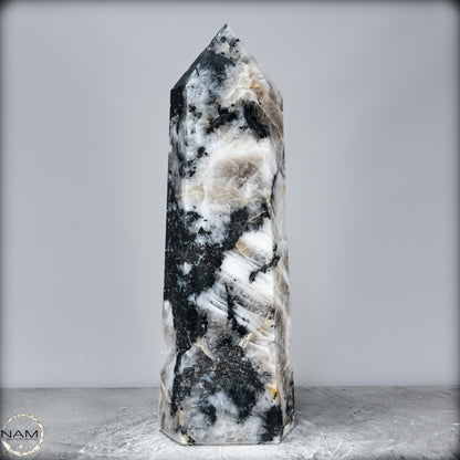 Natürlicher Tourmalin & Quarzkristall Obelisk aus Brasilien - 17106,23g