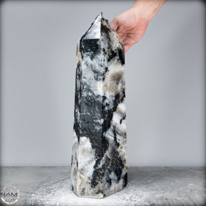 Natürlicher Tourmalin & Quarzkristall Obelisk aus Brasilien - 17106,23g