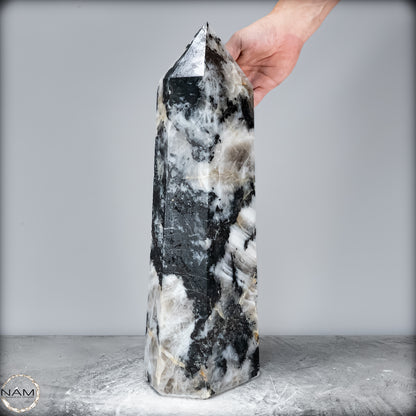 Natürlicher Tourmalin & Quarzkristall Obelisk aus Brasilien - 17106,23g