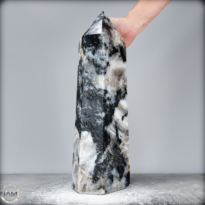 Natürlicher Tourmalin & Quarzkristall Obelisk aus Brasilien - 17106,23g