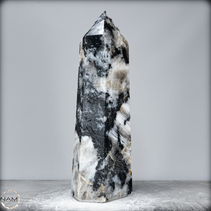 Natürlicher Tourmalin & Quarzkristall Obelisk aus Brasilien - 17106,23g