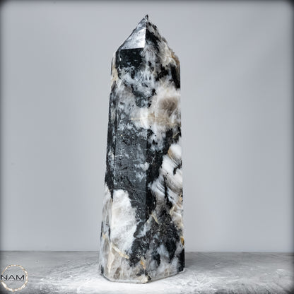 Natürlicher Tourmalin & Quarzkristall Obelisk aus Brasilien - 17106,23g