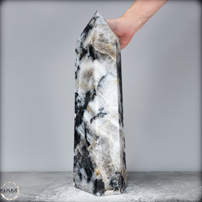 Natürlicher Tourmalin & Quarzkristall Obelisk aus Brasilien - 17106,23g