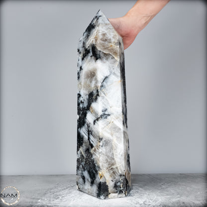 Natürlicher Tourmalin & Quarzkristall Obelisk aus Brasilien - 17106,23g