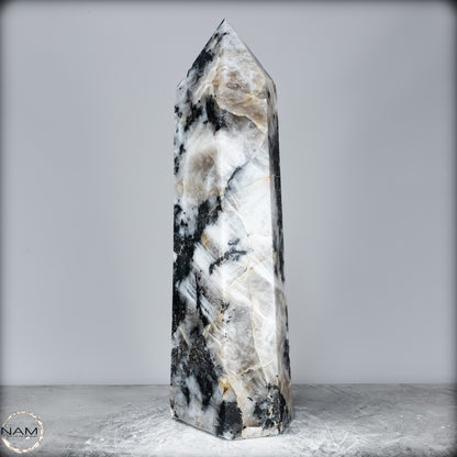 Natürlicher Tourmalin & Quarzkristall Obelisk aus Brasilien - 17106,23g