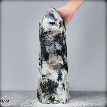 Natürlicher Tourmalin & Quarzkristall Obelisk aus Brasilien - 17106,23g