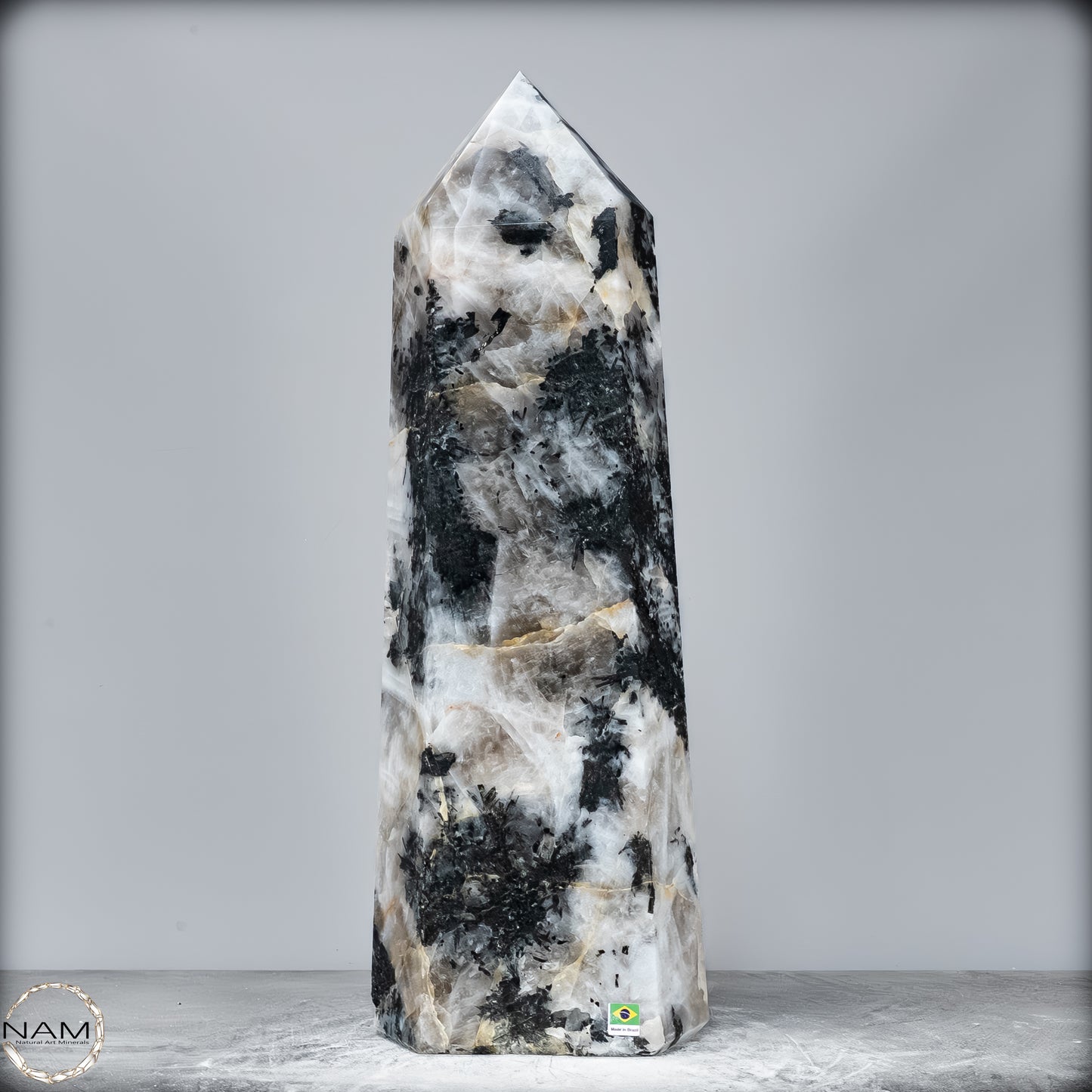 Natürlicher Tourmalin & Quarzkristall Obelisk aus Brasilien - 17106,23g