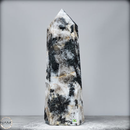 Natürlicher Tourmalin & Quarzkristall Obelisk aus Brasilien - 17106,23g
