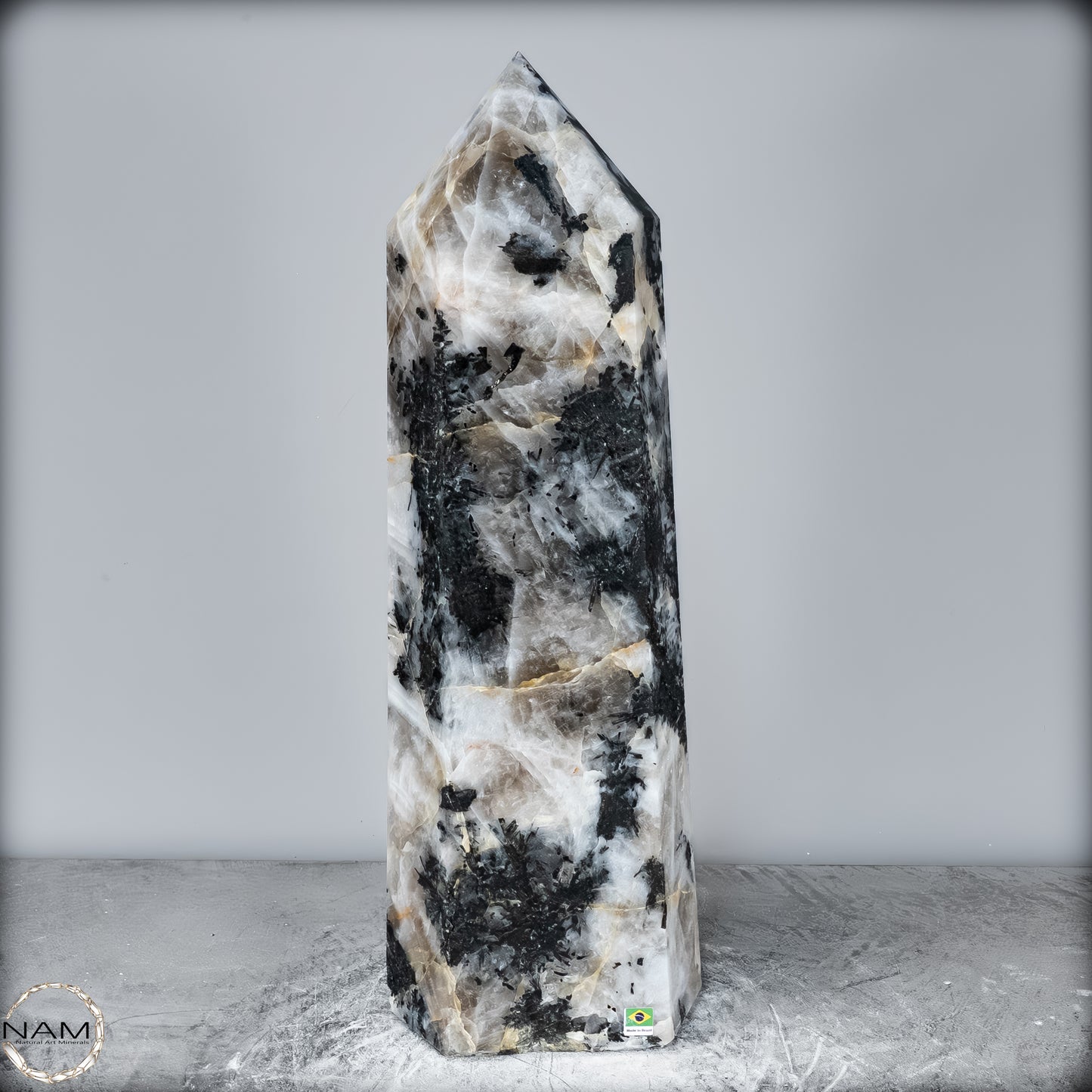 Natürlicher Tourmalin & Quarzkristall Obelisk aus Brasilien - 17106,23g