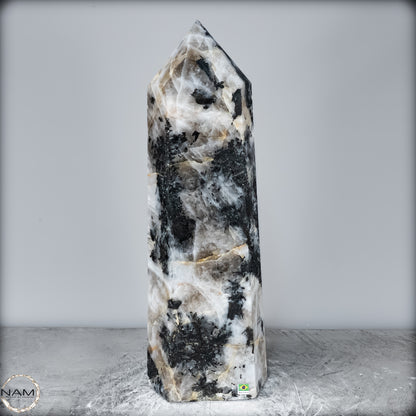 Natürlicher Tourmalin & Quarzkristall Obelisk aus Brasilien - 17106,23g
