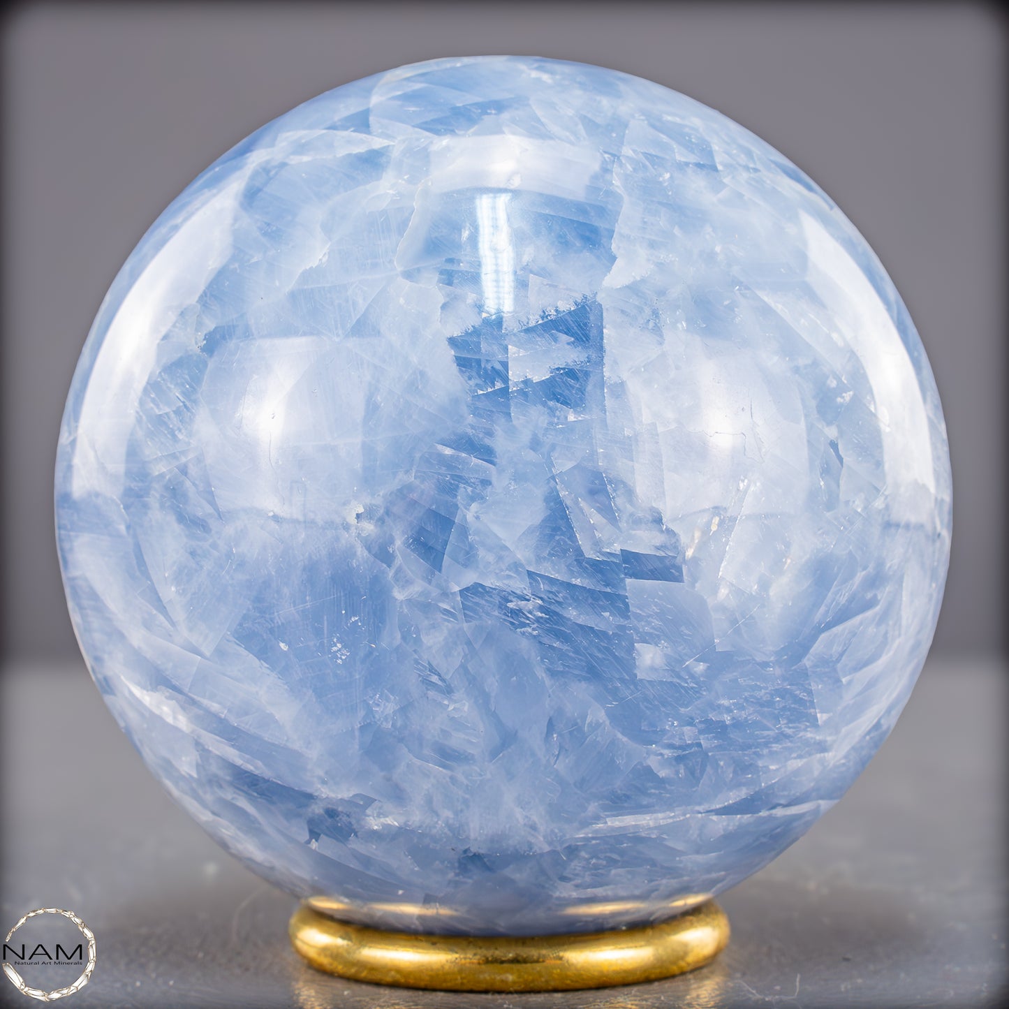 Natürliche Blaue Calcit Kugel - 866,92g - 85mm