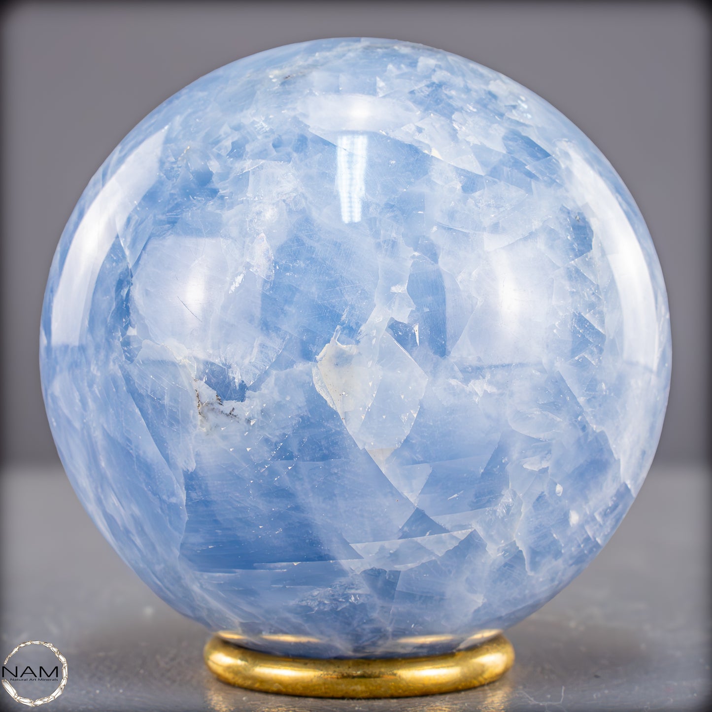 Natürliche Blaue Calcit Kugel - 866,92g - 85mm