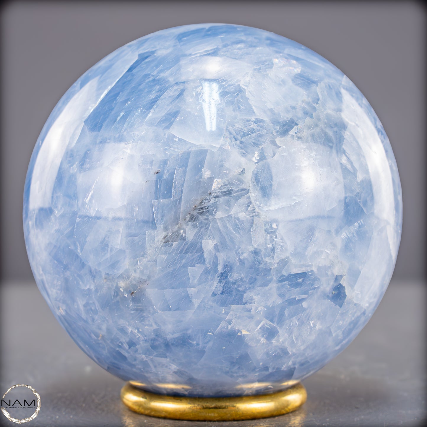 Natürliche Blaue Calcit Kugel - 866,92g - 85mm