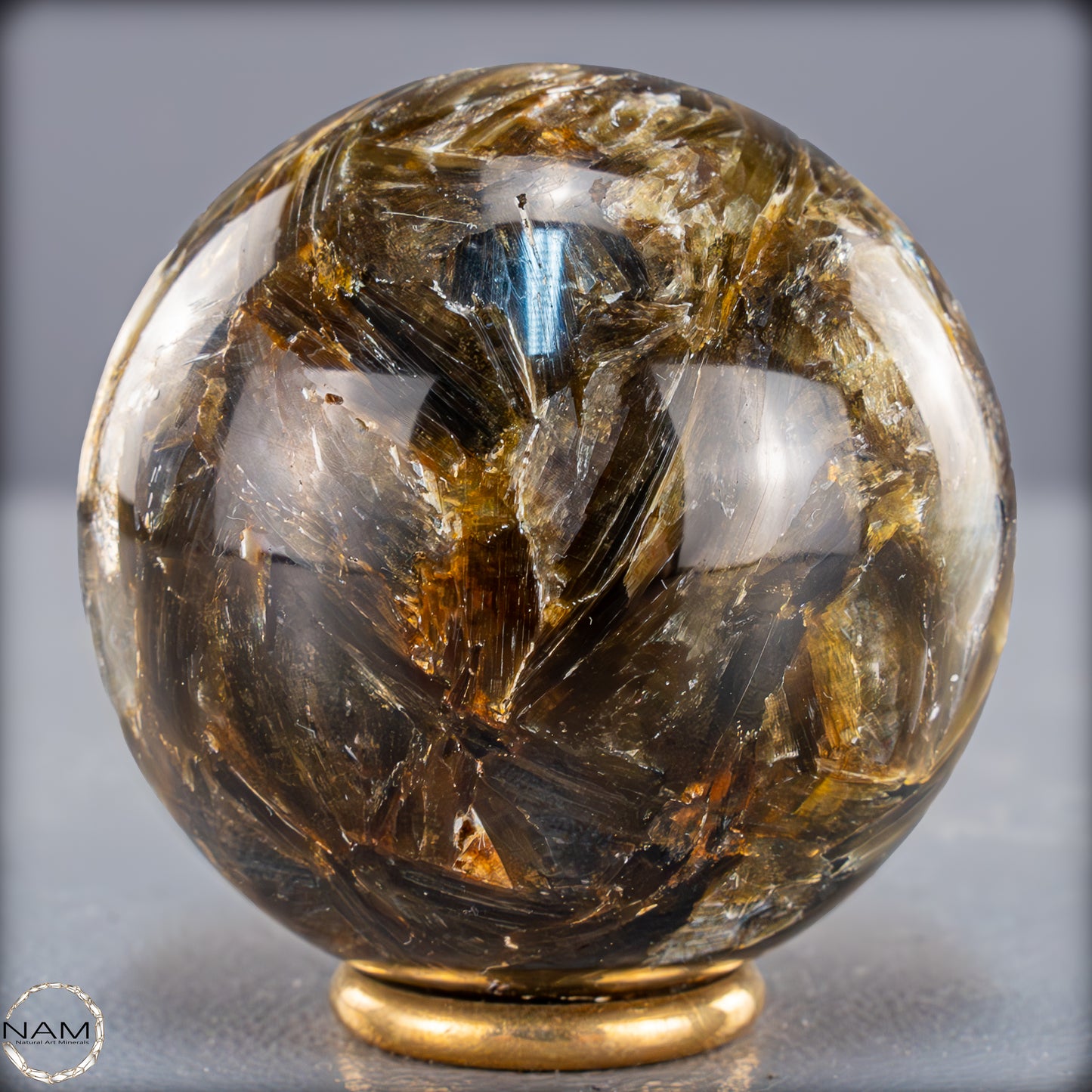 Natürliche Mica (Glimmer) Kristallkugel aus Brasilien - 304,79g - 59,6mm