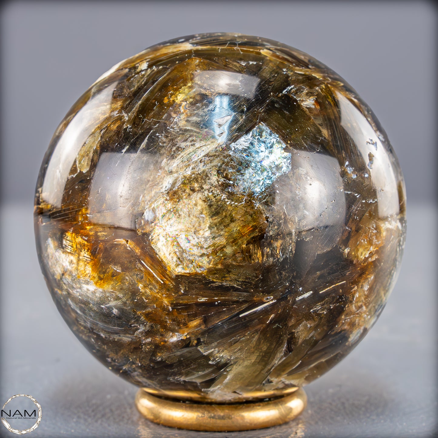 Natürliche Mica (Glimmer) Kristallkugel aus Brasilien - 304,79g - 59,6mm