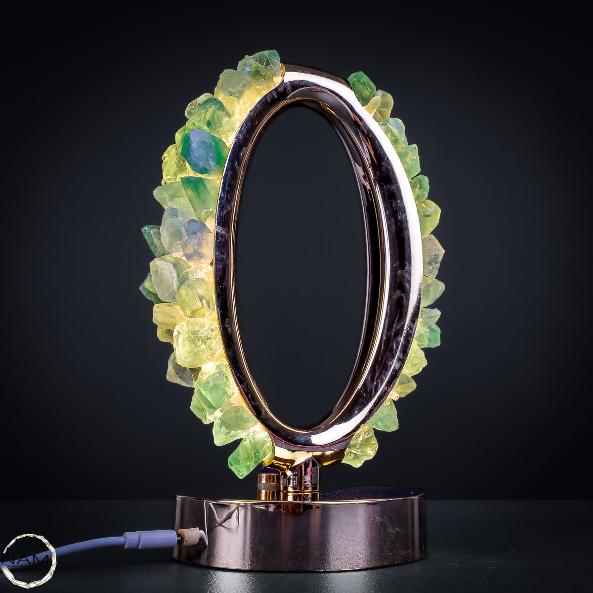 Natürliche Fluorit-Lampe aus Brasilien – 501,11 g